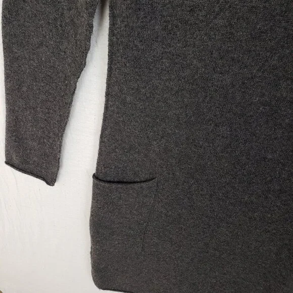 KOKUN 100% Cashmere Sweater Dress Tunic Knit Gray size S Relaxed Fit Lagenlook - Picture 4 of 11